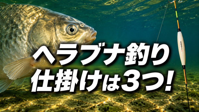 ヘラブナ釣りの仕掛けは3種類