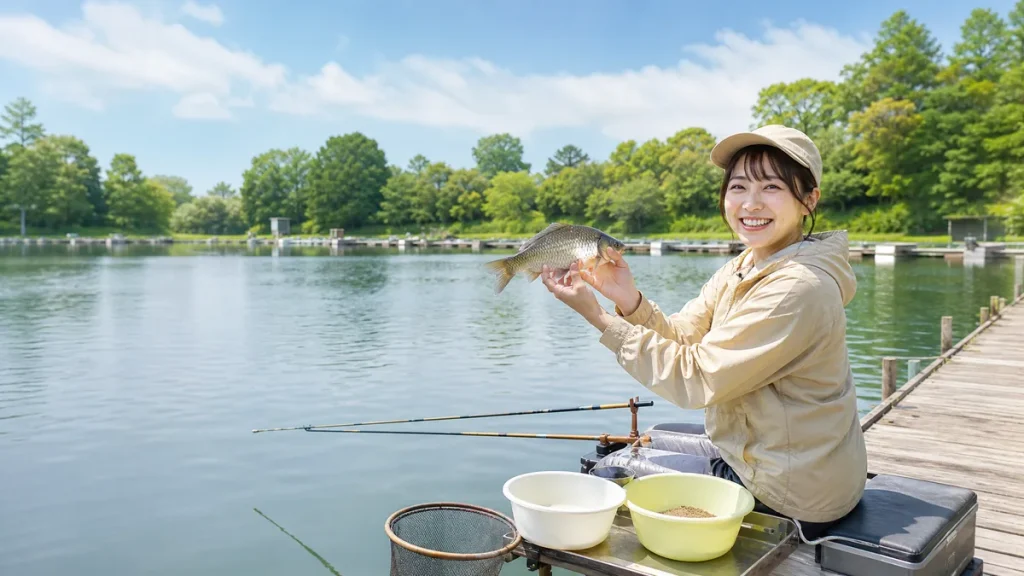 清遊湖へら鮒つり堀は初心者でも釣れる？｜料金・桟橋・仕掛けを完全ガイドのアイキャッチ画像