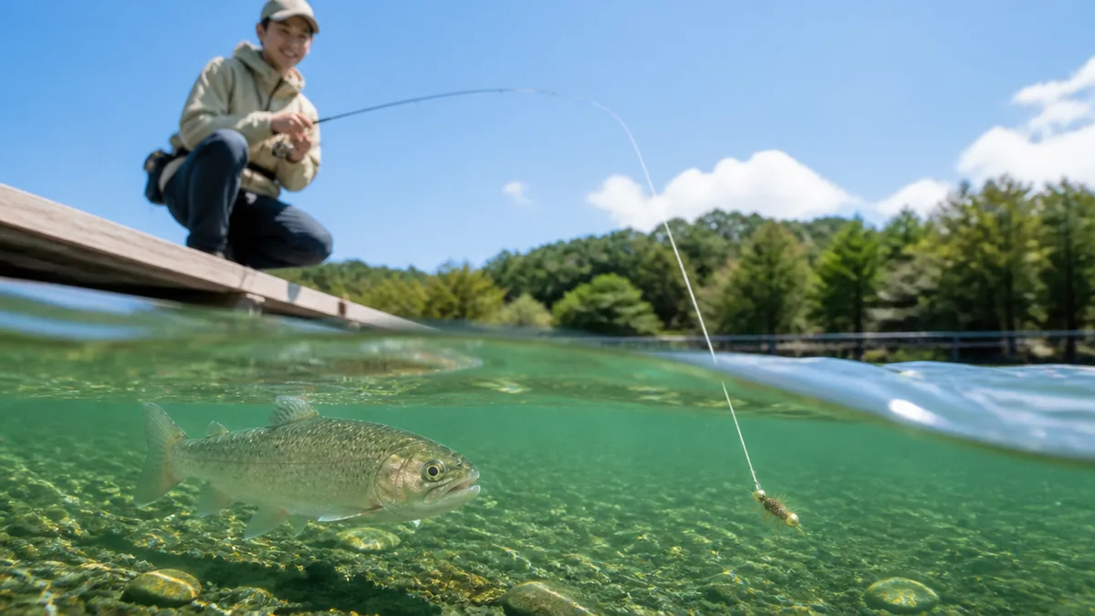 ニンフで底層を攻める｜釣れるフライの沈め方と流し方の解説画像