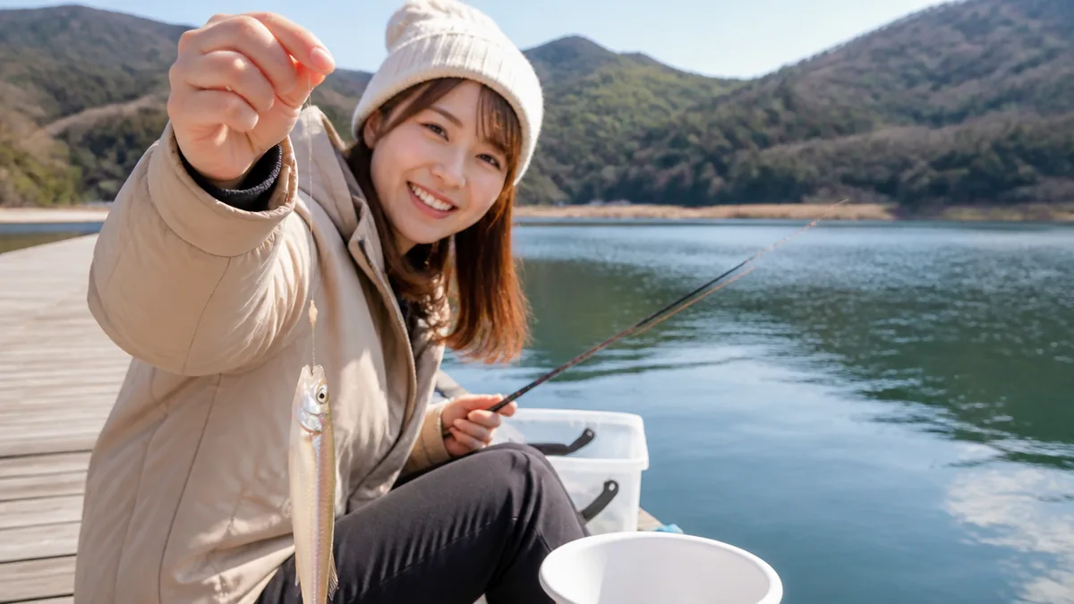 ワカサギ釣りの本命｜余呉湖の桟橋釣りが初心者に向く3つの理由の解説画像