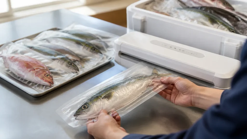 魚を真空パックすれば鮮度が5倍長持ち｜釣った魚を美味しく保存する全手順のアイキャッチ画像