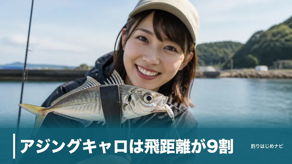 アジングキャロは飛距離が9割|仕掛け・シンカーの重さ・釣り方を初心者向けに徹底解説のアイキャッチ画像