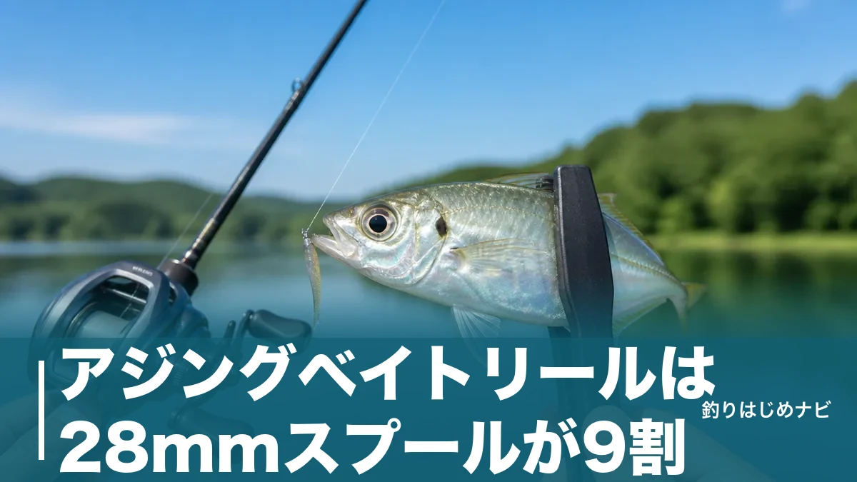 アジングベイトリールは28mmスプールが9割｜ジグ単が投げられるおすすめ6選のアイキャッチ画像