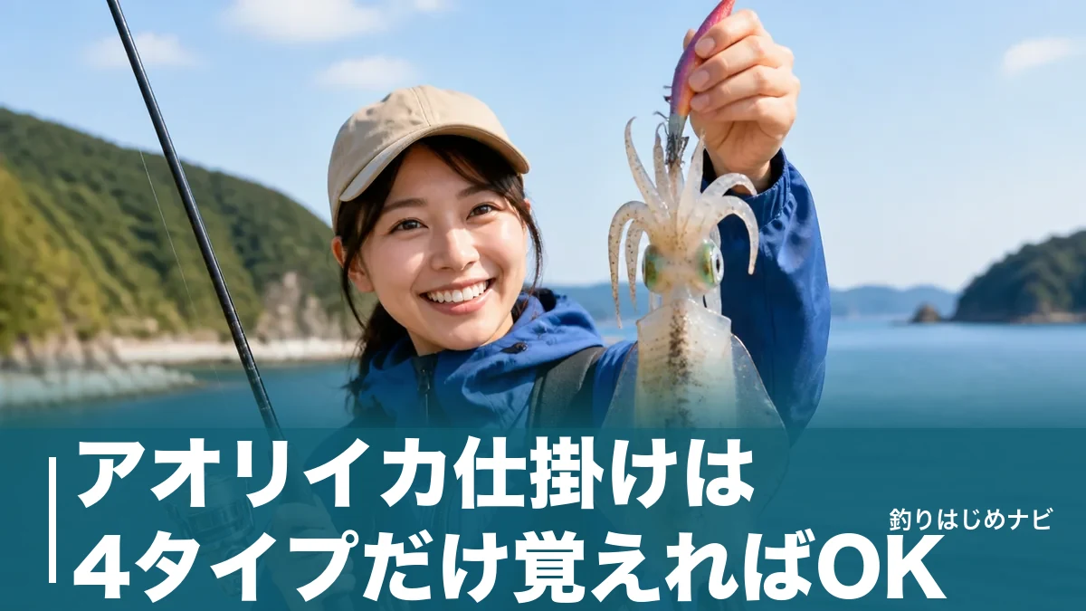 アオリイカ仕掛けは4タイプだけ覚えればOK｜初心者が最初に選ぶ釣り方と作り方ガイドのアイキャッチ画像