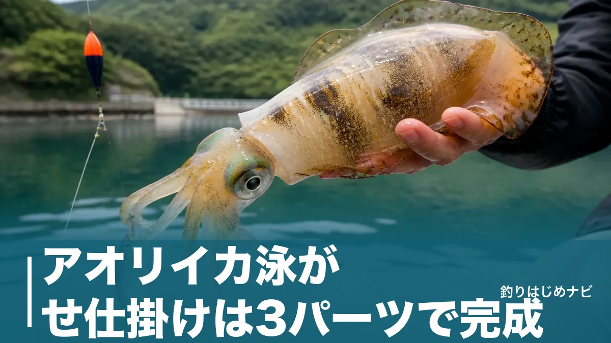 アオリイカ泳がせ仕掛けは3パーツで完成｜活きアジで大型を獲る組み方と選び方ガイドのアイキャッチ画像