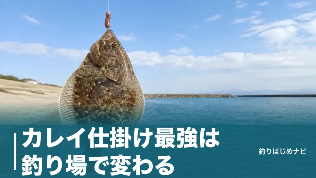 カレイ仕掛け最強は釣り場で変わる｜市販6製品の号数と価格を比較して選ぶ答えのアイキャッチ画像